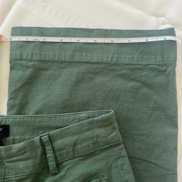 NWOT J.Crew Lizzie High-Rise Wide-Leg Pants 27 Petite Pale Spinach | Linen Blend - Picture 9 of 11